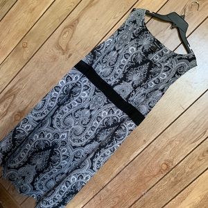 Chelsea Muse black and white print dress 20W